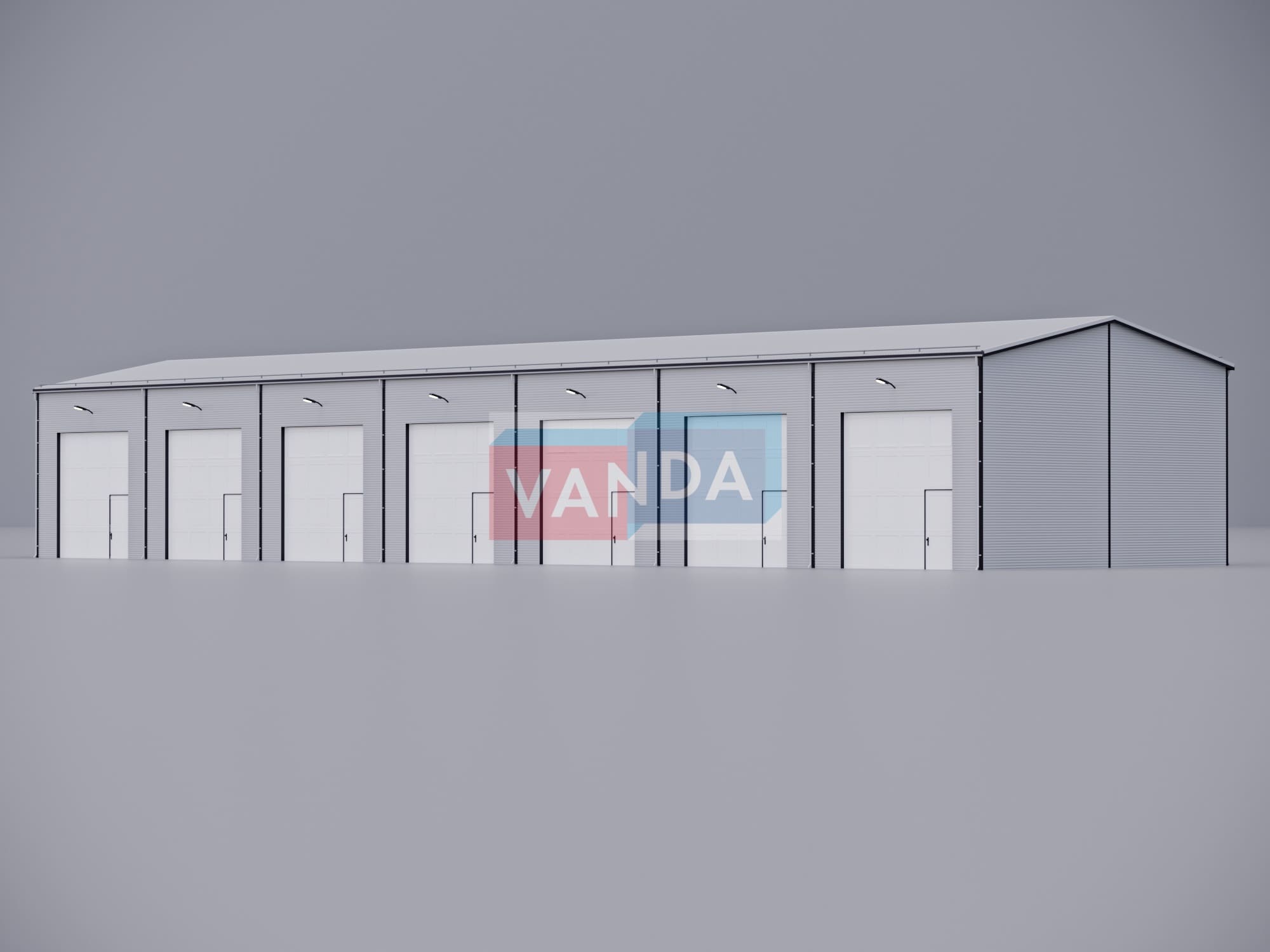 Автосервис из сэндвич панелей 42х12